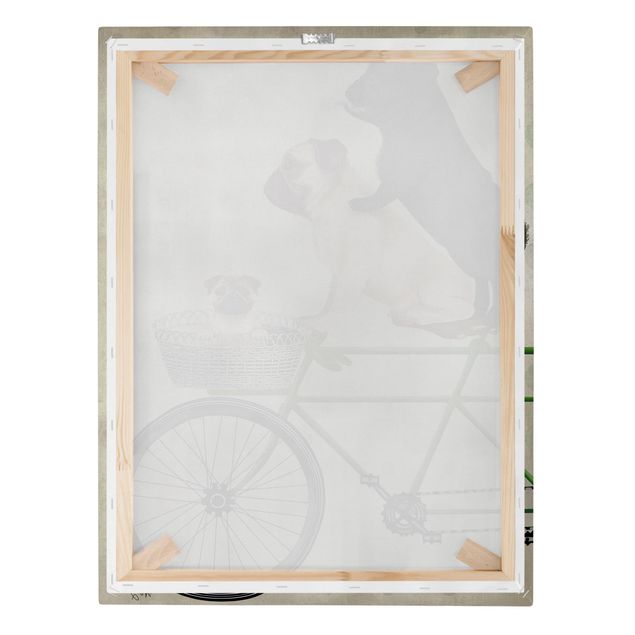 Tableau vintage Cyclisme - Carlins à vélo