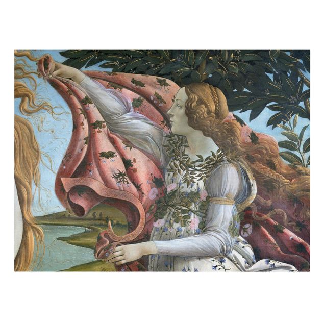 Tableau portrait Sandro Botticelli - La naissance de Vénus. Détail - Flora
