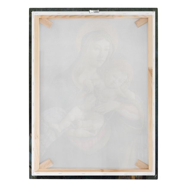 Impressions sur toile Sandro Botticelli - La Madone et l'Enfant avec la couronne d'épines et les trois clous