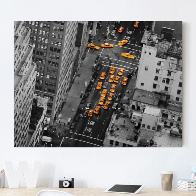 Déco murale cuisine Lumières de taxi à Manhattan