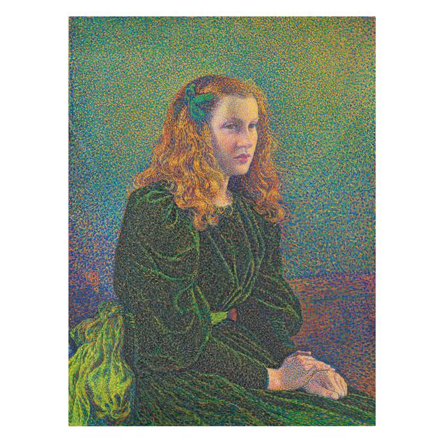 Tableau moderne Theo van Rysselberghe - Jeune femme en robe verte