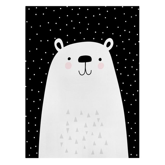 Tableau animaux Zoo à motifs - Ours polaire