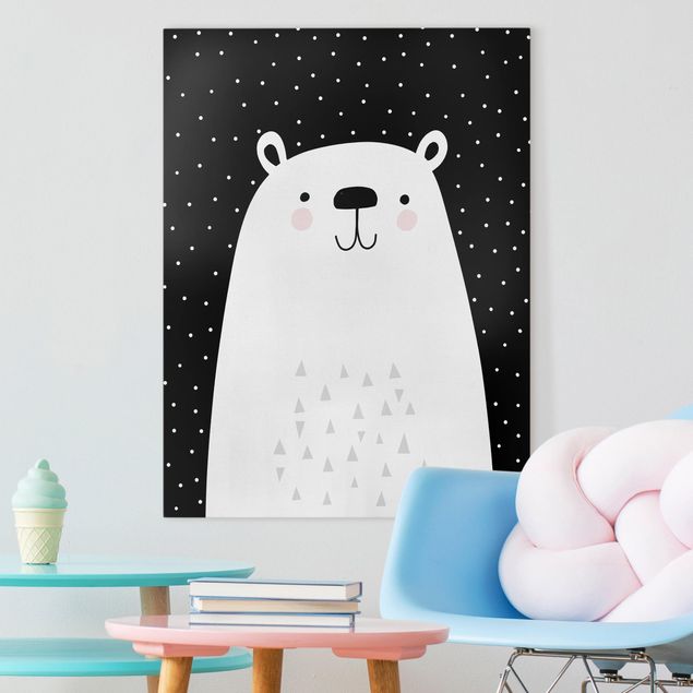 Décoration chambre bébé Zoo à motifs - Ours polaire