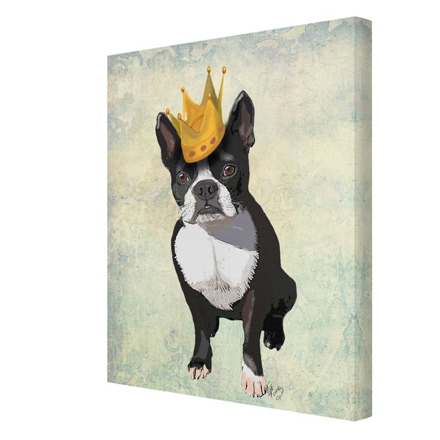Tableau style vintage Portrait d'animal - Roi des Terriers
