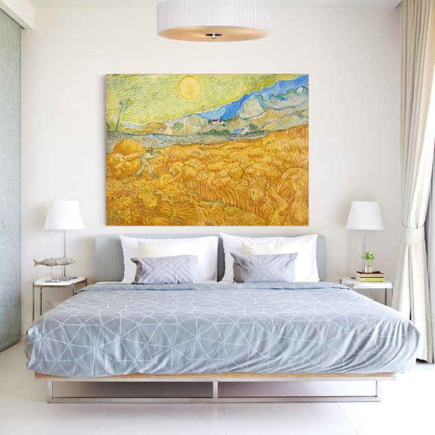 Tableau paysage Vincent Van Gogh - La moisson, le champ de blé
