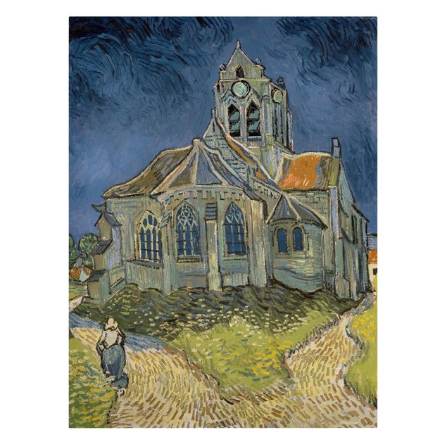Toile chien Vincent van Gogh - L'église d'Auvers