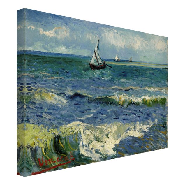 Tableau en pointillisme Vincent Van Gogh - Paysage marin près des Saintes-Maries-De-La-Mer