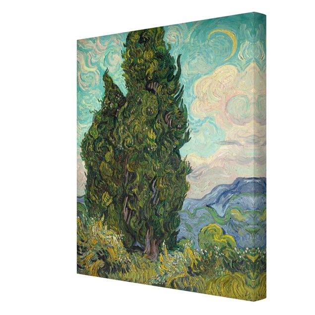 Tableau en pointillisme Vincent van Gogh - Cyprès