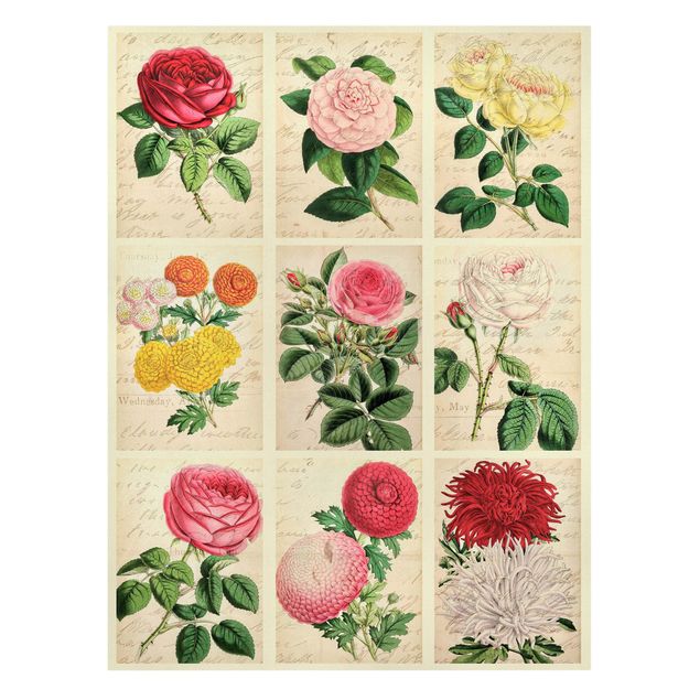 Tableaux vintage Collage Vintage Floral