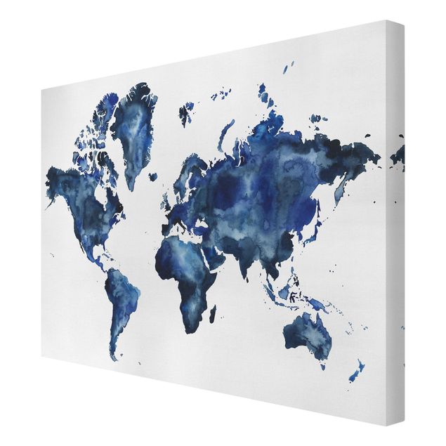 Tableaux muraux Carte du monde de l'eau claire