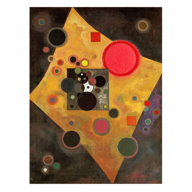 Tableau art abstrait Wassily Kandinsky - Accent en rose