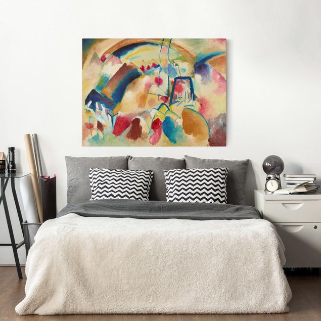 Tableau expressionnisme Wassily Kandinsky - Paysage avec église (Paysage avec taches rouges)