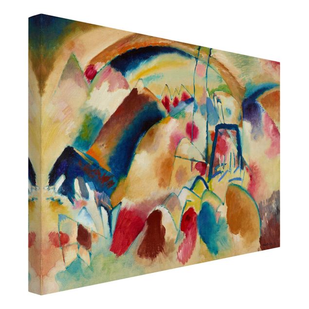 Tableau moderne Wassily Kandinsky - Paysage avec église (Paysage avec taches rouges)