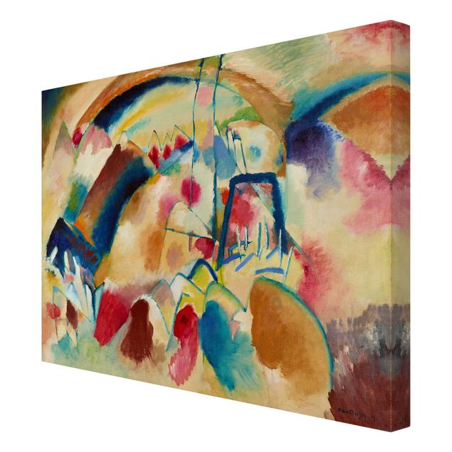 Tableaux reproduction Wassily Kandinsky - Paysage avec église (Paysage avec taches rouges)