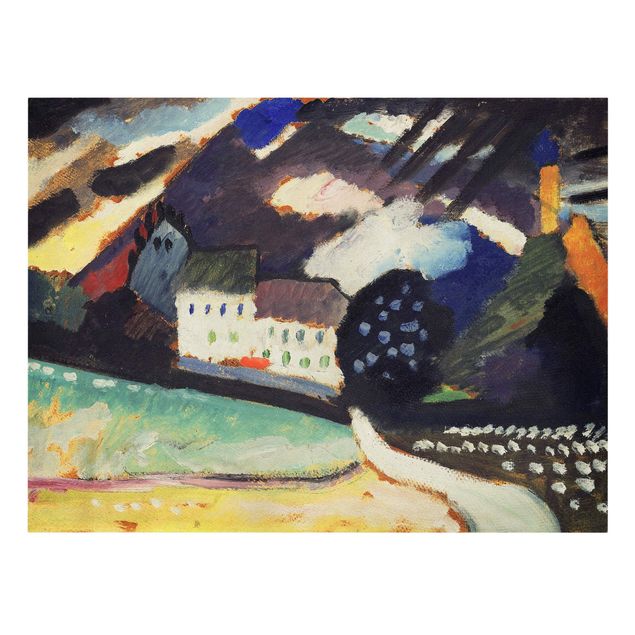 Tableau art abstrait Wassily Kandinsky - Murnau, château et église Ii