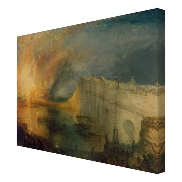 Tableau deco nature William Turner - L'incendie des chambres des Lords et des Communes