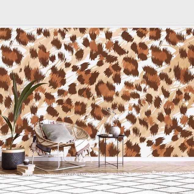 Décorations cuisine Watercolour Leo-Print In Shades Of Brown