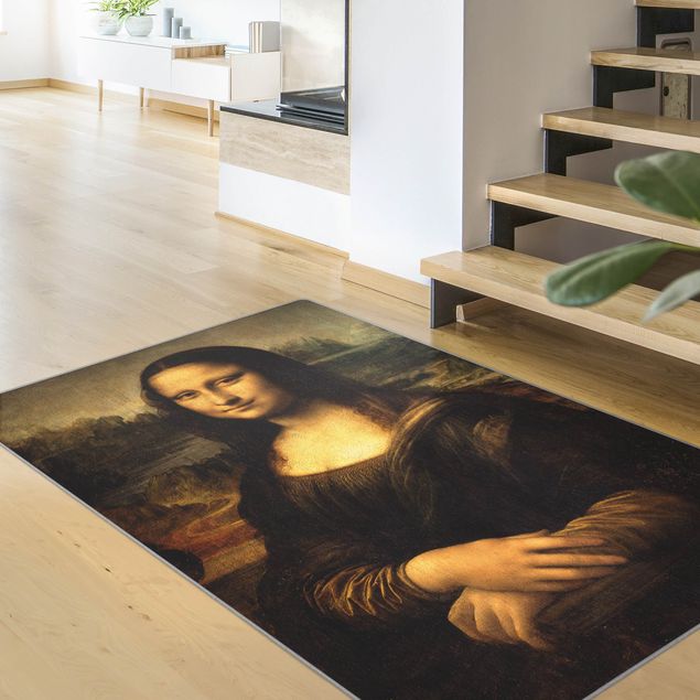 tapis salon vert Leonardo da Vinci - Mona Lisa