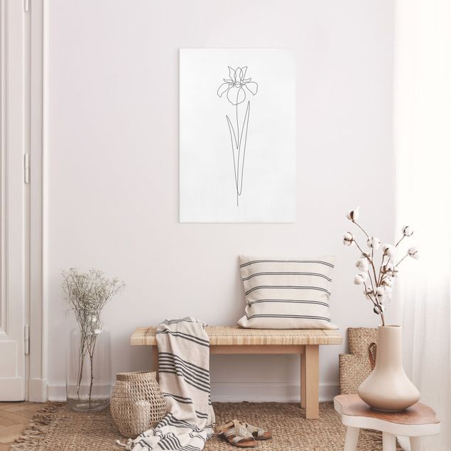 Tableaux moderne Line Art Flowers - Iris