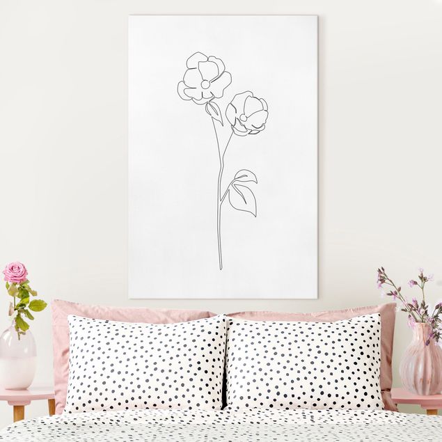 Tableau coquelicots Line Art Flowers - Poppy Flower