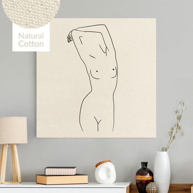 Décoration artistique Line Art Nude Noir Et Blanc