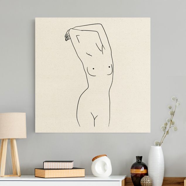 Tableaux moderne Line Art Nude Noir Et Blanc