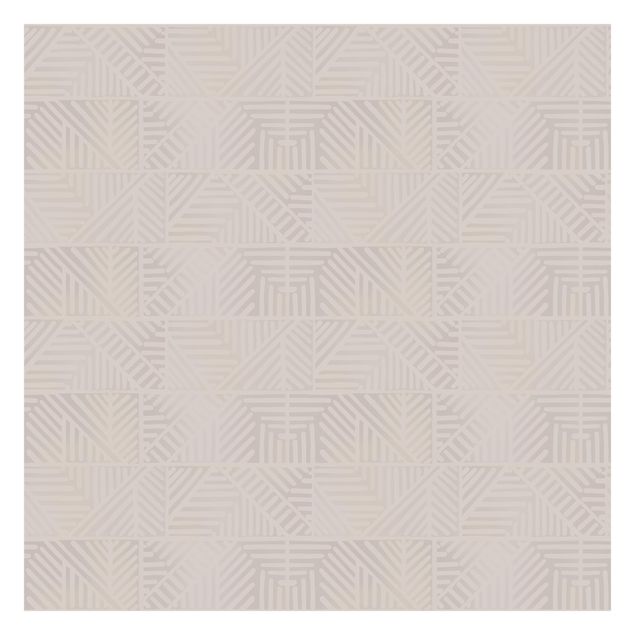 Walpaper - Line Pattern Stamp In Taupe