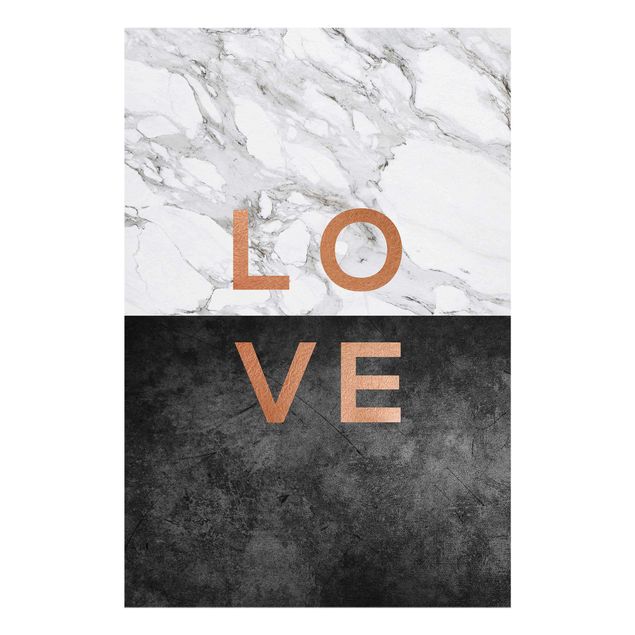 Tableaux Love Copper And Marble
