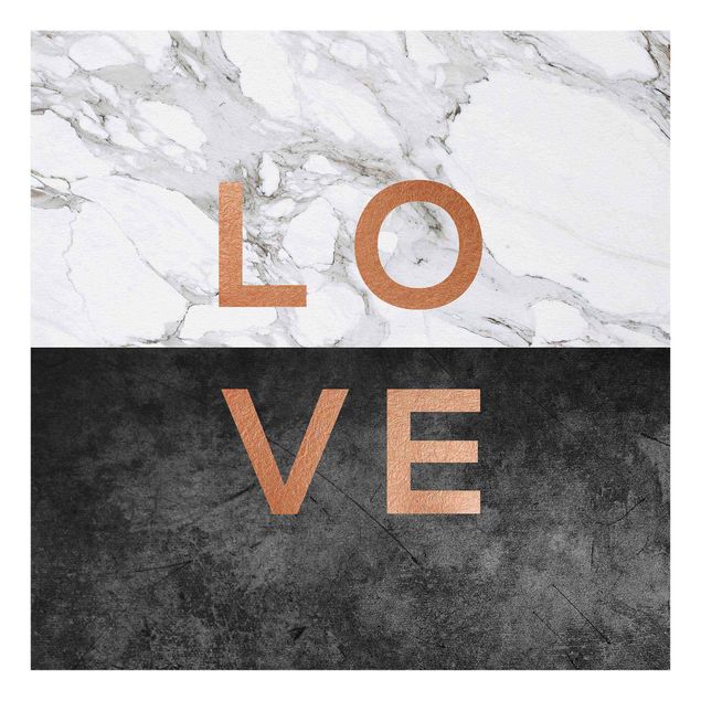 Tableaux Love Copper And Marble