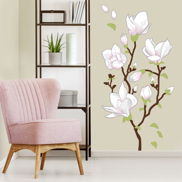 Stickers muraux arbre Branche de magnolia