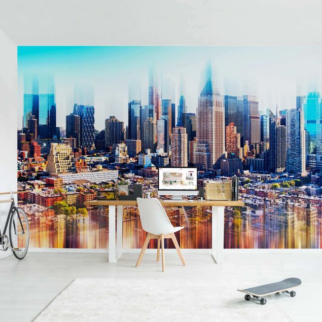 Tapisserie new york Manhattan Skyline Urban Stretch
