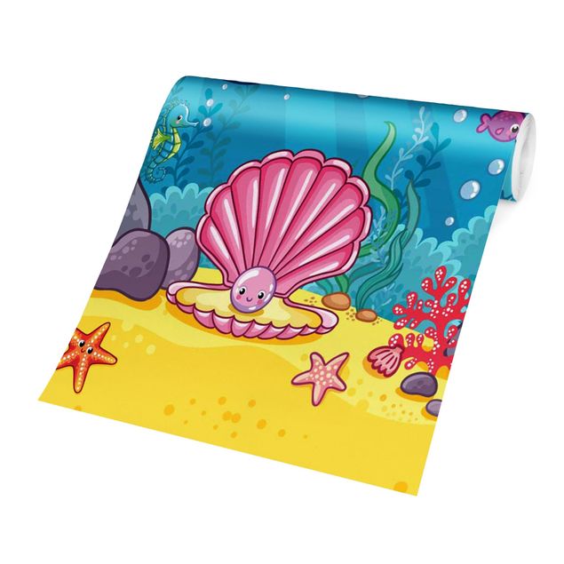 Papier peint animaux forêt Sirène - Monde sous-marin
