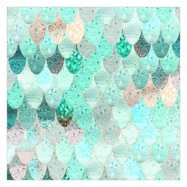 Walpaper - Mermaid Magic In Mint Colour