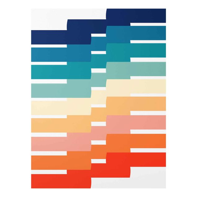 Tableau multicolor Géométrie moderne de l'arc-en-ciel