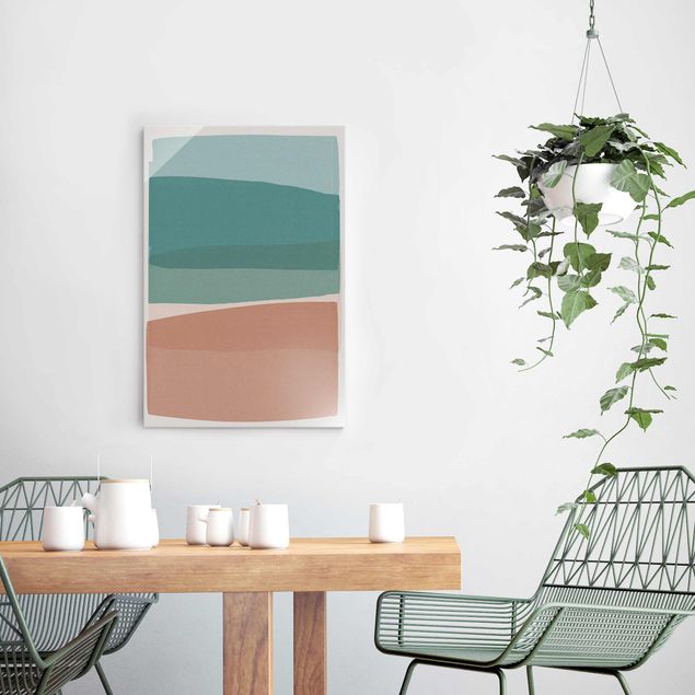 Tableaux modernes Modern Turquoise And Pink