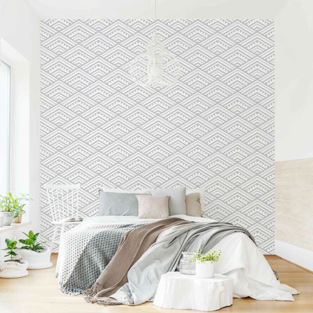 Déco murale cuisine Pattern Of Small Triangles In Grey