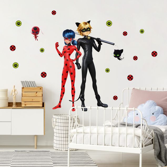 Déco chambre enfant Miraculous Ladybug And Cat Noir Are Ready