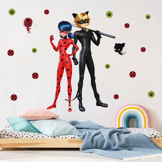 Sticker mural - Miraculous Ladybug And Cat Noir Are Ready