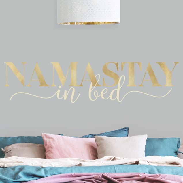 Stickers muraux Namastay in bed Or