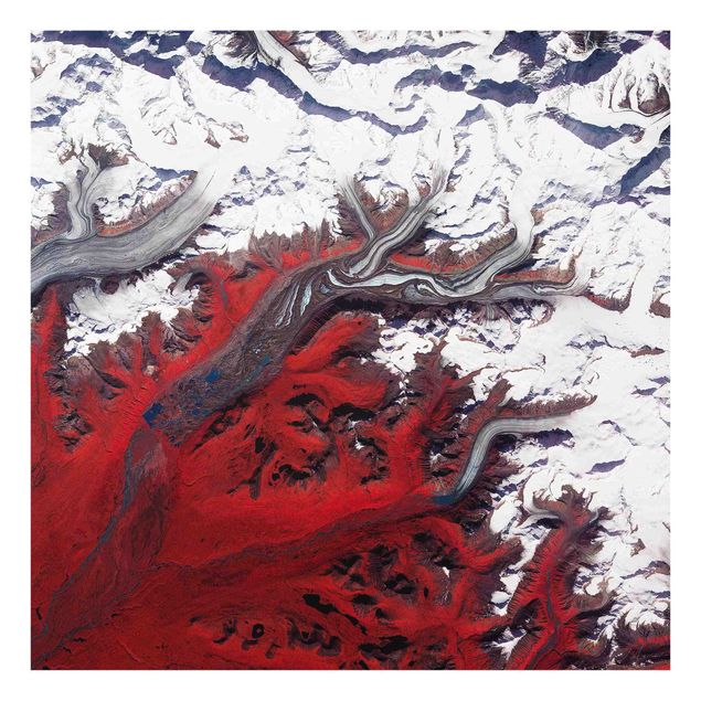 Tableau verre paysage Image NASA Glacier en Alaska