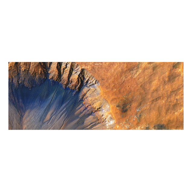 Tableau en verre paysage Image NASA Cratère Marsien