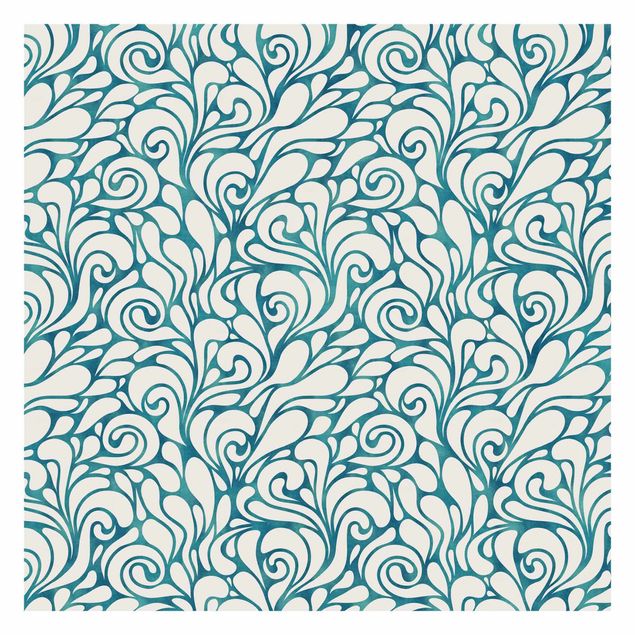 Papier peint - Natural Pattern With Loops In Blue
