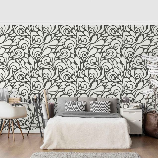Décorations cuisine Natural Pattern With Swirls In Grey