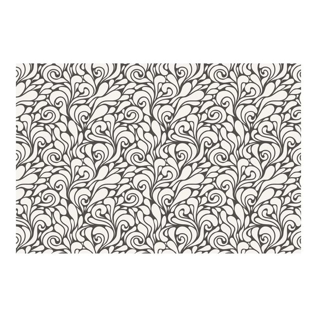 Papier peint - Natural Pattern With Swirls In Grey