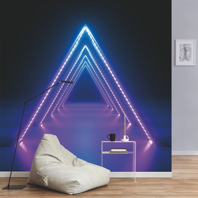 tapisserie panoramique Neon Triangle