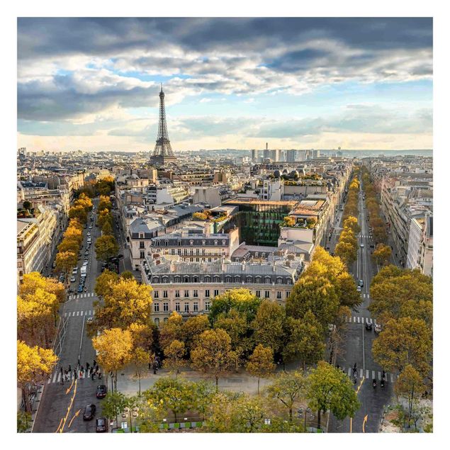 Papier peint panoramique ville Belle journée à Paris