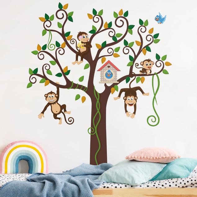 Sticker mural - No.yk27 monkey tree