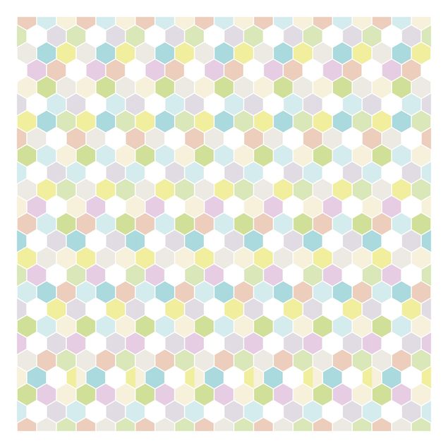 Papier peint - No.YK52 Hexagon Pastel