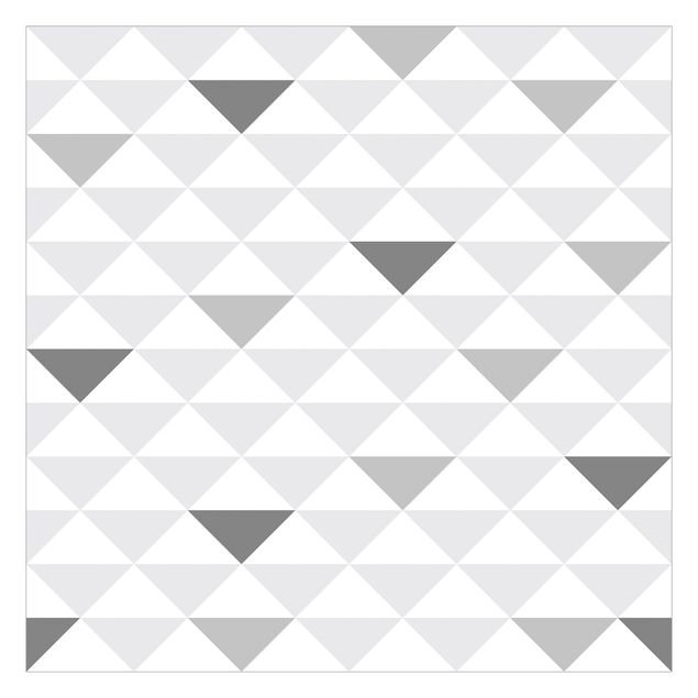 Papier peint - No.YK66 Triangles Grey White Grey