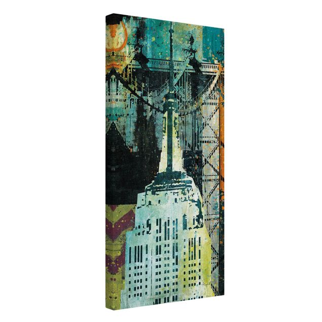 Tableaux abstraits NY Graffiti Empire State Building